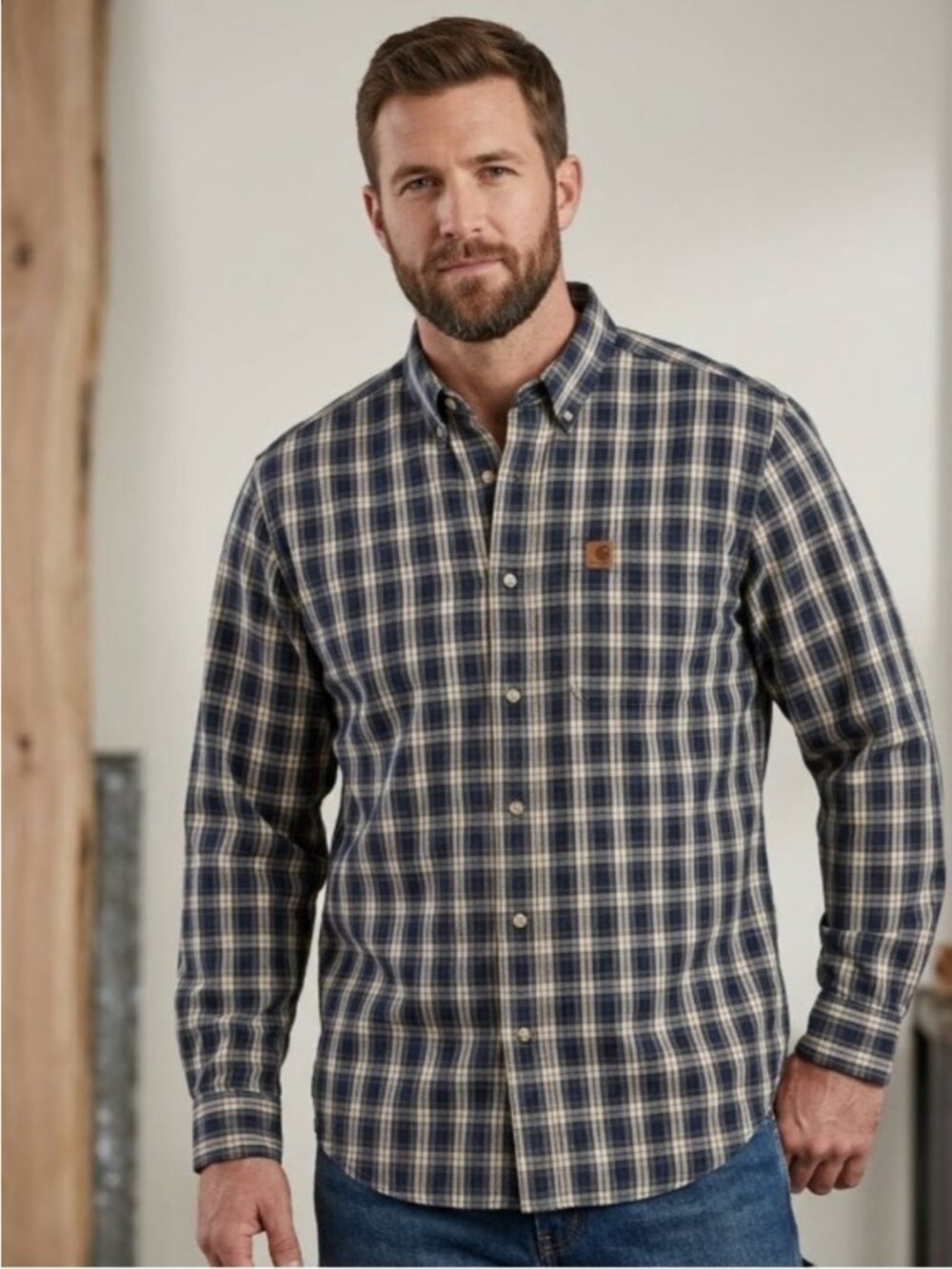 Carhartt Extra Large Tall Multi Color Plaid Button Front Shirt